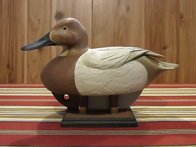 Canvasback Hen Vintage  Duck Decoy Original Working Paint Hand Carved From Cedar • $595
