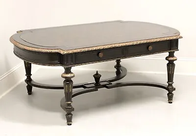MAITLAND SMITH French Napoleon III Ebonized Reverse Painted Coffee Table • $1895