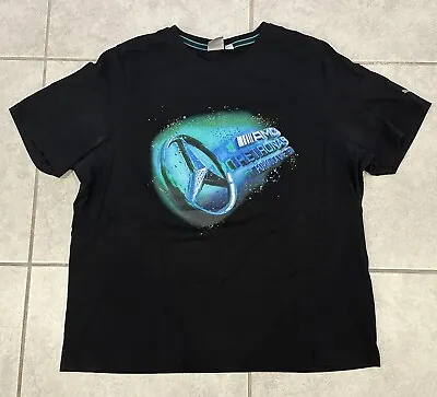 PUMA Mercedes Benz AMG Petronas Black Street Logo Shirt Size 2XL XXL Black • $19.99