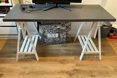 IKEA Desk Grey & White Trestle Legs • £70