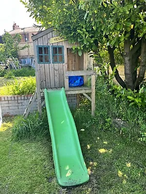 £115 • Buy Kids Garden Playhouse Outdoor Childrens Slide  Wooden Tree House