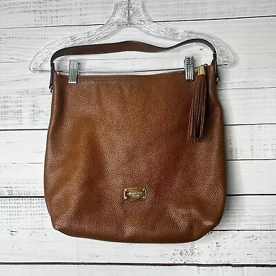 Michael Kors Bedford Large Pebble Leather Top Zip Bag In Luggage • $25