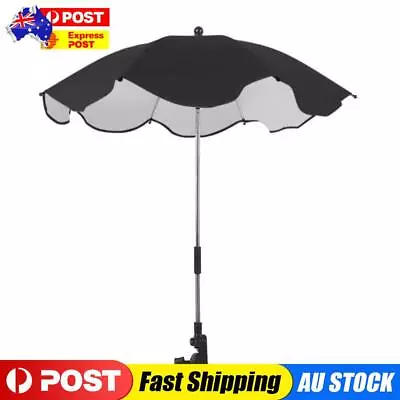 UV Protection Baby Stroller Parasol Adjustable Waterproof Umbrella (Black) • $19.70