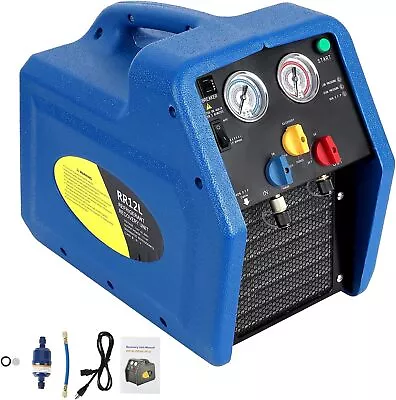 Portable 1/2 HP Refrigerant Recovery Machine For Vapor Liquid Refrigerant Blue • $376.19