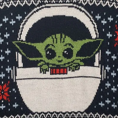 Star Wars Grogu Baby Yoda Mandolorian The Child Christmas Sweater Adult Size Med • $10