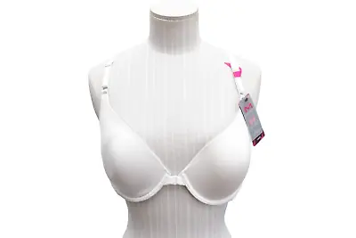 Maidenform Comfort Devotion Tailored T-Back Front Close Bra 9457 White 38D • $15.16