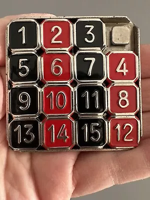 Vintage Rare 15 Slide Number Puzzle   Imp  1933 Red & Black NY Party Bridge Play • $14.99