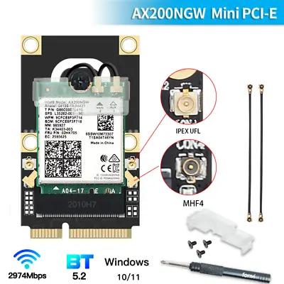Intel WiFi 6 AX200 AX210 WiFi 6E Mini PC PCI-E Wifi Adapter Bluetooth 5.2 Card • $8.99