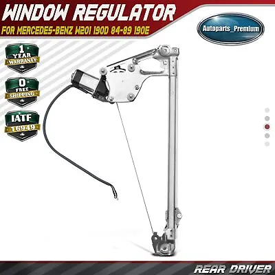 Window Regulator W/ Motor For Mercedes-Benz W201 190D 84-89 190E 84-93 Rear Left • $43.99