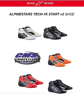 $119.95 • Buy Alpinestars Tech 1-k Start V2 Kart Racing Shoes Authorized Usa Dealer Free Ship