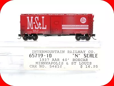 N Scale **MINNEAPOLIS & ST LOUIS** Custom Weathered 40' Box Car -- Intermountain • $34.99