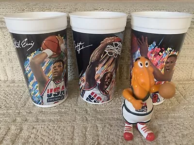 1992 USA Basketball Dream Team Lot Of 3 McDonalds Cups Jordan Cheesasaurus Rex • $19.95