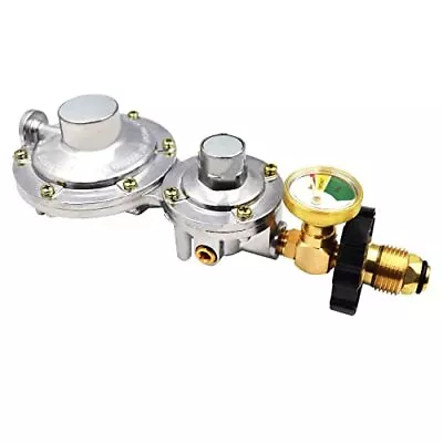 Vertical Two Stage Propane Regulator With Pol And Gauge 2 Stage Propane Regulato • $44.85