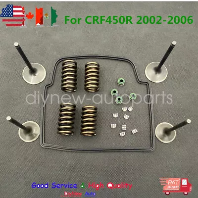 Cylinder Intake Exhaust Valve Gasket Springs Kit For Honda CRF450R 2002-2006 • $52.88