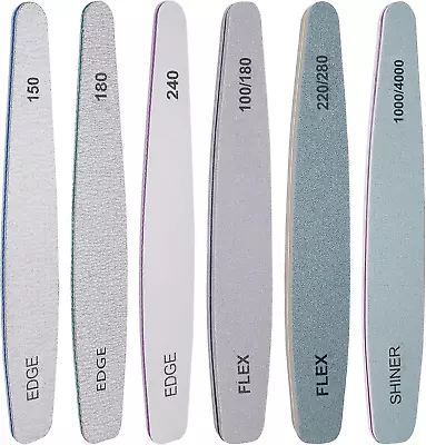 6 Pcs Nail File And Buffer Set Professional Nail File Kit For Acrylic And Natura • $7.79