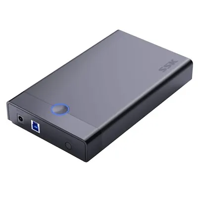 SSK 3.5 Hard Drive Enclosure USB3.0 To SATA HDD Caddy • £15.99