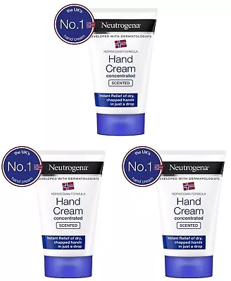 3 X Neutrogena Norwegian Formula Hand Cream Concentrated 50ml - Scented • $25.25