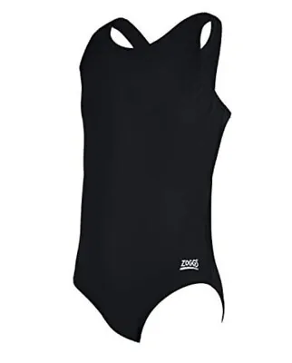 Zoggs Girls Cottesloe Black Sports Back Swimsuit Swimming Costume BNWT  Age12/32 • £15.99