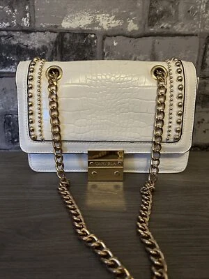 £9.99 • Buy Carvela Croc White And Gold Crossbody Or Shoulder Bag * Faulty*