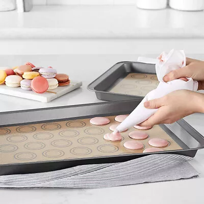 Reusable Silicone Baking Mat Oven Sheet Macaron Cake Cookie Baking Mould Mat US • $6.28