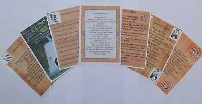 Native American Indian Laminated A6 Prayer Saying Blessing Pack Of 7 • £10