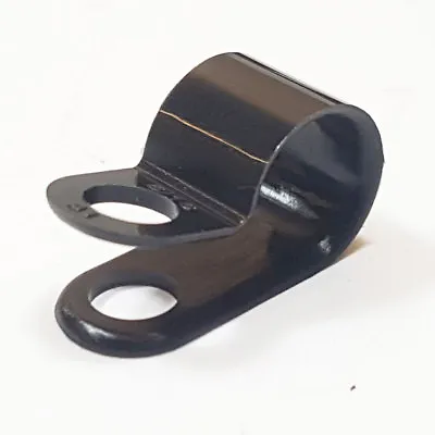 £1.79 • Buy Plastic P Clip 7.8mm 5/16  Nylon Black Pclip Clamp Hose Cable Holder Conduit