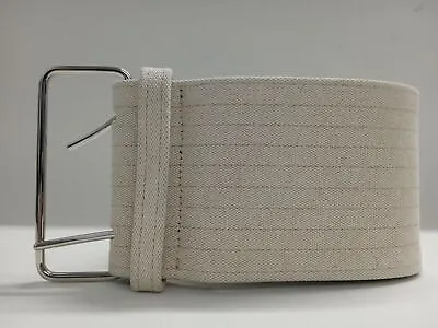 £36.40 • Buy JIL SANDER Ladies Beige Cotton Buckle Closure Thick Waist Belt One Size