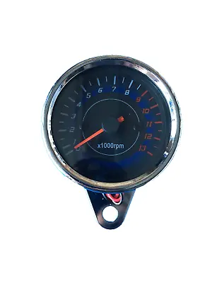 Tachometer Rev Counter Analog Cafe' Racer Chrome-Plated New • $27.33