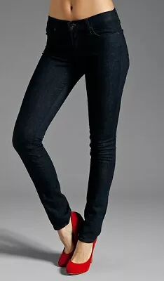 J BRAND Women's Size 30 Jeans Mid Rise Stovepipe Skinny Denim Eclipse Dark $185 • $28.95