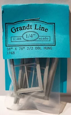 Grandt Line (1/4 Scale) #3768 Double-Hung Windows -- 2-Over-2 - Scale 38 X 78  9 • $2.97