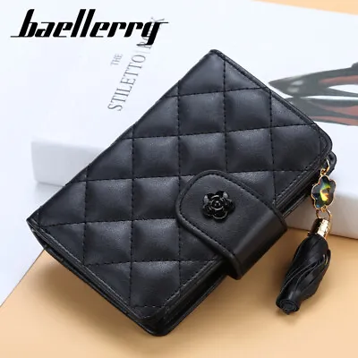 RFID Blocking Women Leather Wallets Bifold Zipper Card Holder Mini Purse Handbag • $10.45