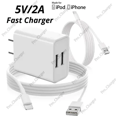 Fast Charger Power Adapter USB Cable Lot For IPhone 14 13 12 11 XR XS 8 7 6 Plus • $3.99