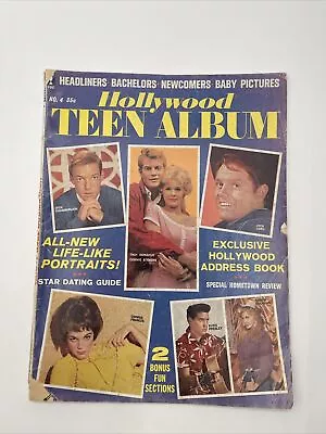 Vtg 1963 Magazine Hollywood Teen Album #4 Connie Stevens Jack Lord Troy Donahue • £8.04