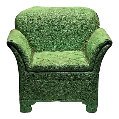 Vintage Tootsie Toy 1:24 Die-cast Dollhouse Furniture Green Arm Chair USA 1930s • $55.99