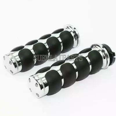 Chrome 1  Handlebar Hand Grips For Suzuki Boulevard S83 C50 C90 M50 M90 M109R • $28.54