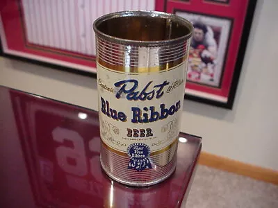 Shiny 12oz PABST Blue Ribbon  Silver  Flat Top Beer Can Pabst Milwaukee • $89