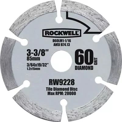 Rockwell 3-3/8-In Continuous Diamond Circular Saw Blade • $19.99