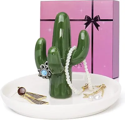 FORAGIFT Gift For Women - Ceramic Cactus Ring Holder Jewelry Dish Is A Wonder... • £21.95