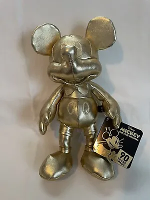 Mickey Mouse 10” Gold Plush Disney Store Exclusive 90 Years Of Magic Anniversary • $16.99