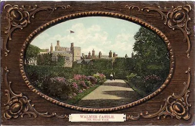 Scarce Old Embossed Postcard - The Broad Walk - Walmer Castle - Kent 1909 • £1.89