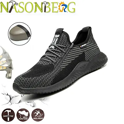 Mens Work Safety Shoes Steel Toe Cap Bulletproof Boots Indestructible Sneakers • $37.99