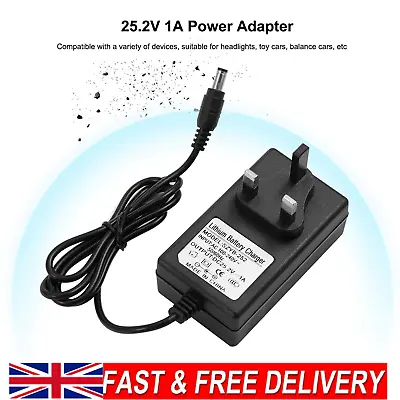 (UK Plug 110-240V)Battery Power Adapter 25.2V 1A Battery Charger Power Adapter • £5.99