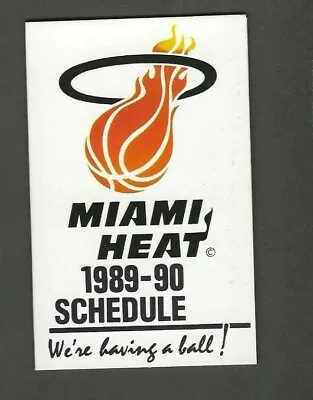 1989-90 Miami Heat Pocket Schedule Sponsored By Lite Beer • $3