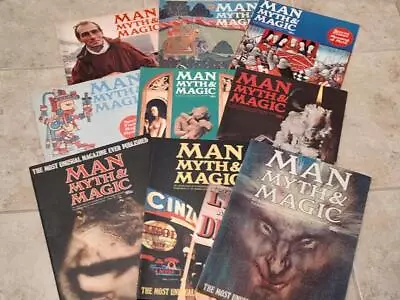 Vintage Man Myth & Magic LOT 9 1970's Supernatural Magazines Special Features • $14.99