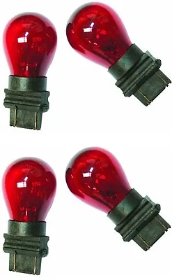 4x 3157 Red Bright Light Bulbs Car Tail Signal Turn Backup S8 Miniature Lamp LOT • $13.98