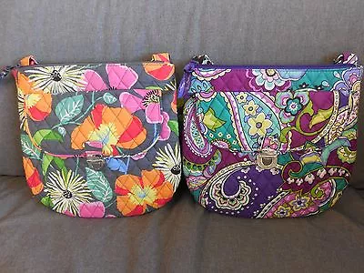 Vera Bradley Heather Or Jazzy Blooms Saddle Hipster Crossbody Purse New! • $34.95