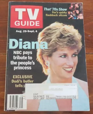 TV Guide August 29  1998 Princess LADY DIANA Spencer + That' 70s Show • $9.46