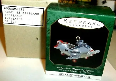 Murray Airplane`1997`Miniature`The Kiddie Car SeriesHallmark Christmas Ornament • $7.50