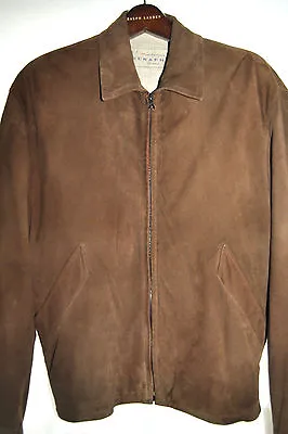 Seraphin Made In France Med. Brown PEAU SKIN Leather Zip Bomber Jacket Sz 50  • $425.99