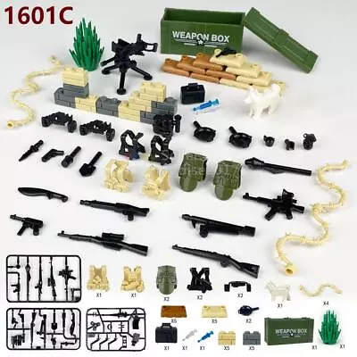 MIni Military Figures WEAPON PACK SWAT City Police Army Guns Rifles Set Lot 01C • $15.19